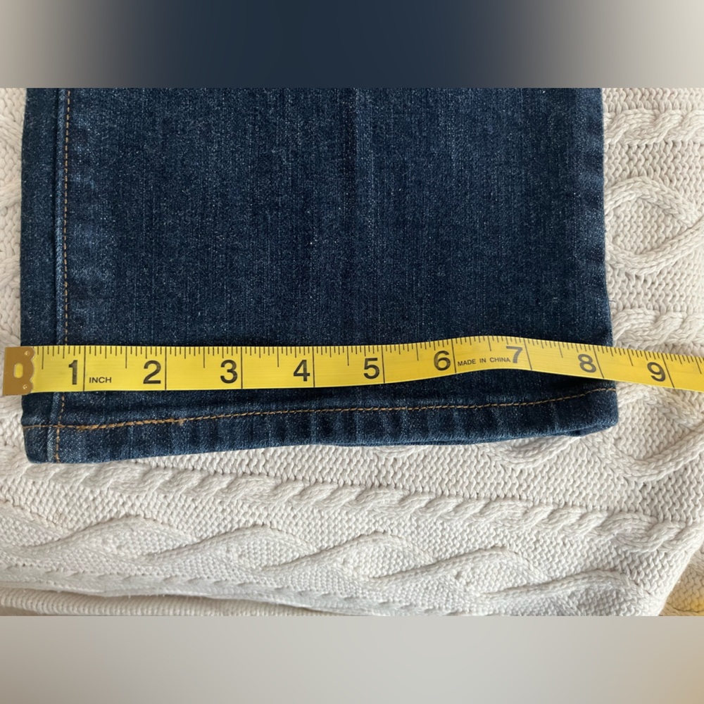 Levi’s 505 Straight Dark Wash Distressed Classic Blue Women's Jeans Size 12 - Picture 10 of 16